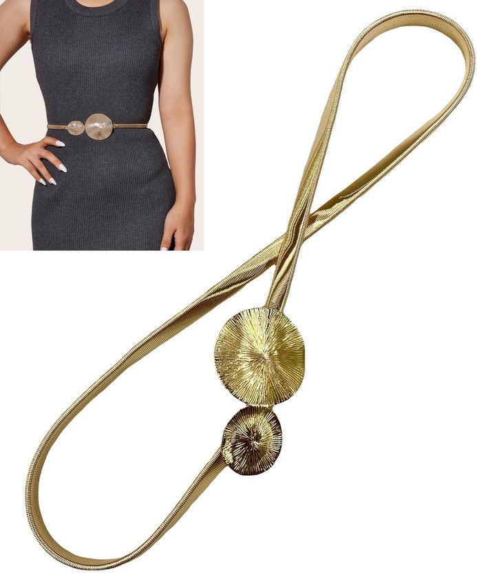 Women Party, Formal, Evening, Casual Gold Metal Belt