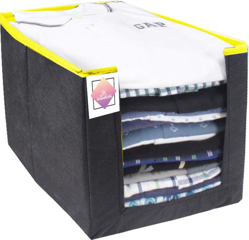 JustandKrafts 1 Shirt Stacker Closet Organizer For baby cloths and Toys, Shirts and Clothing Organizer ST1001_Yellow1  (44Multicolor)