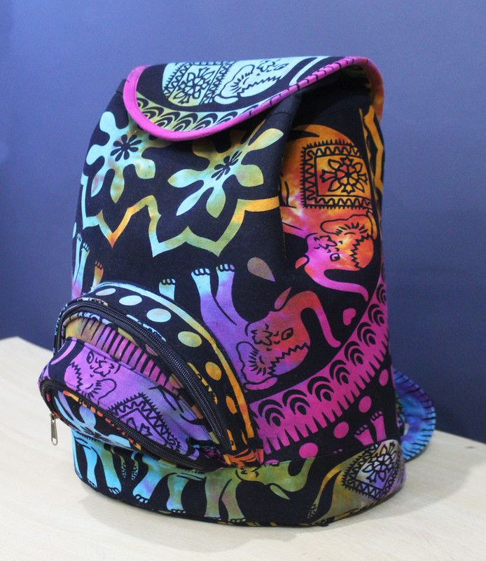 Small 10 L Backpack Multi Elephant Design Backpack Unisex Bag  (Multicolor)