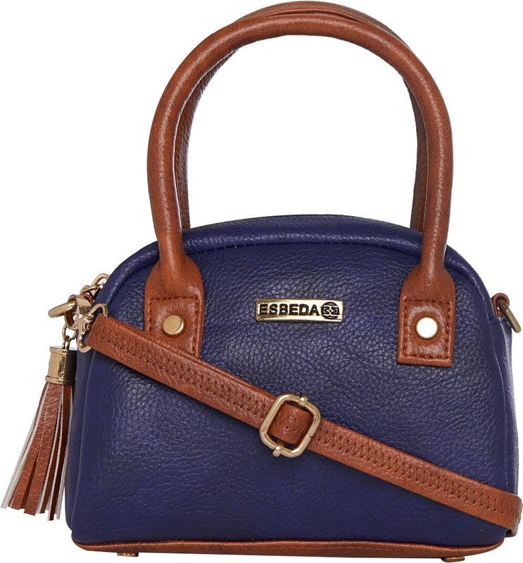 Blue, Brown Women Sling Bag - Mini