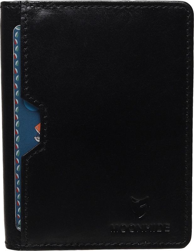 Men & Women Casual, Formal, Trendy, Travel Black Genuine Leather RFID Card Holder  (5 Card Slots)