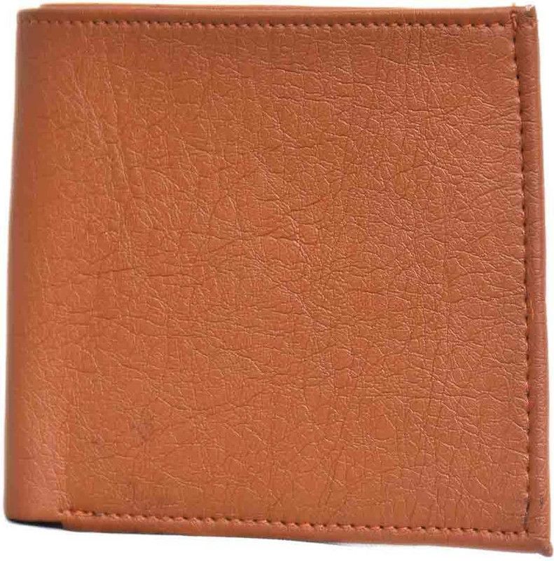 Men Casual Tan Genuine Leather Wallet - Mini  (5 Card Slots, Pack of 2)