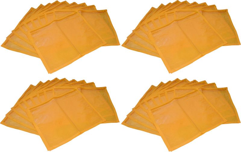 Ajabh High Quality Pack of 50 Yellow Bridal Single saree travelling bag case Gift Organizer bag vanity pouch Keep saree/Suit/Travelling Pouch  (Yellow)