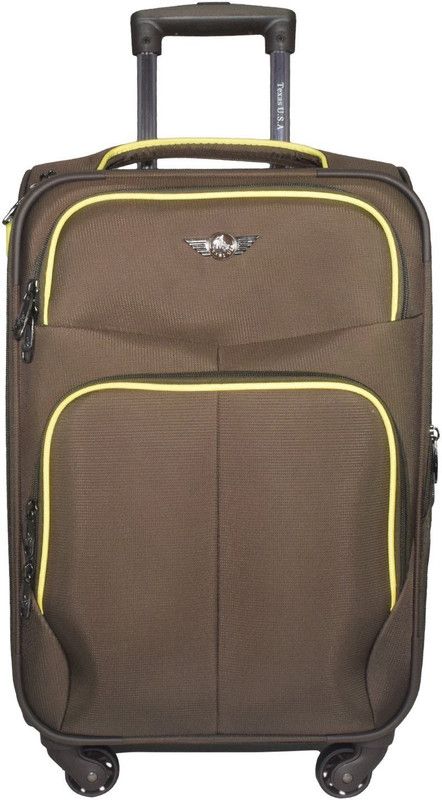 Large Cabin Suitcase (70 cm) - Exclusive Range of Imported Soft Luggage Trolley 28 inch Large Size Check in Baggage_1333 - Brown