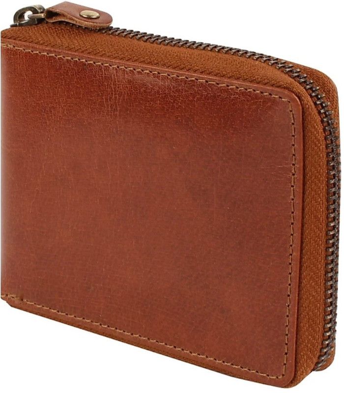 Men & Women Travel, Casual Brown Genuine Leather RFID Wallet - Mini  (8 Card Slots)
