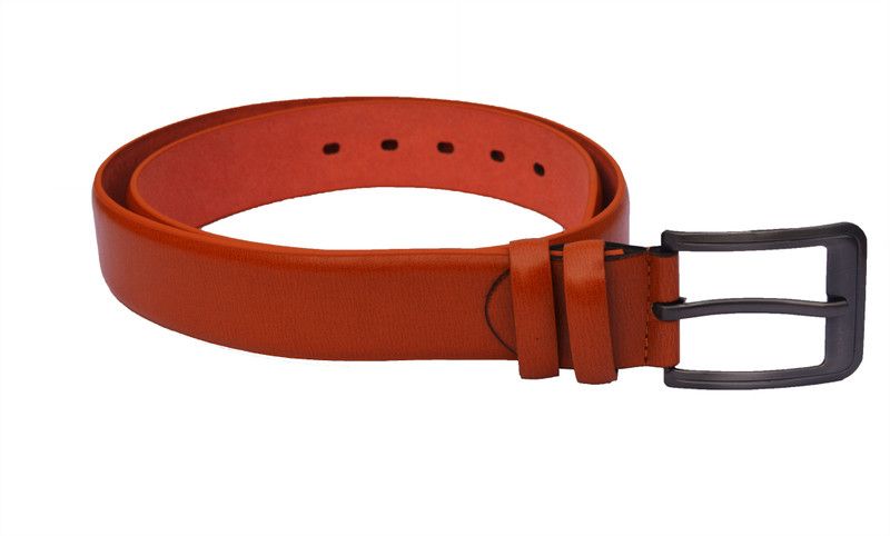Men Black Artificial Leather, Texas Leatherite Belt