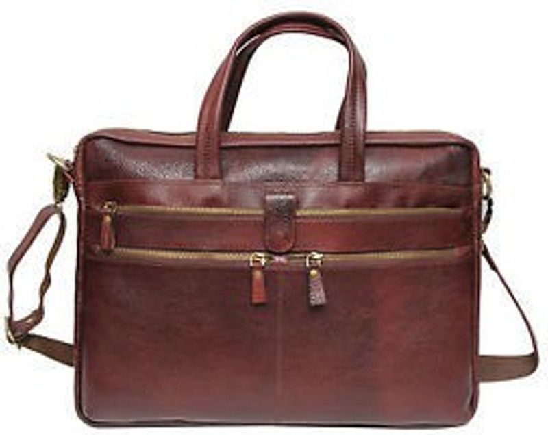 BrownEL100 Medium Briefcase - For Men  (Brown)