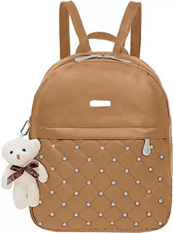 Small 6 L Backpack Women Backpack Bag for College , Office  (Brown)