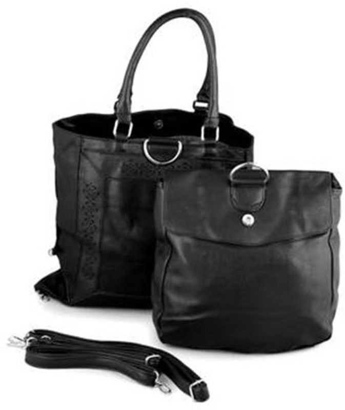 Women Black Shoulder Bag - Mini  (Pack of: 2)