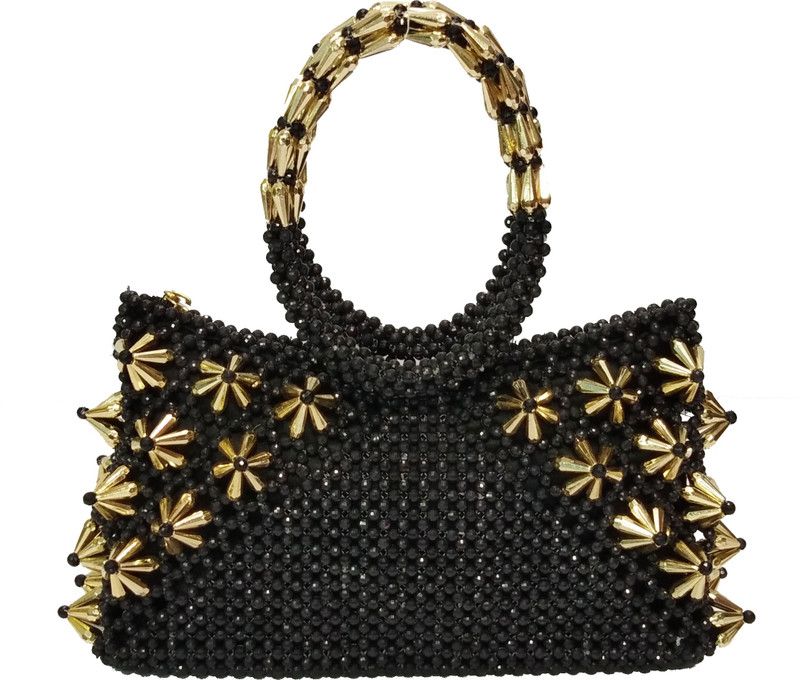 Women Gold, Black Hand-held Bag - Mini