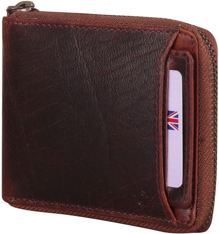 Men & Women Trendy, Casual, Formal Brown Genuine Leather RFID Wallet  (6 Card Slots)
