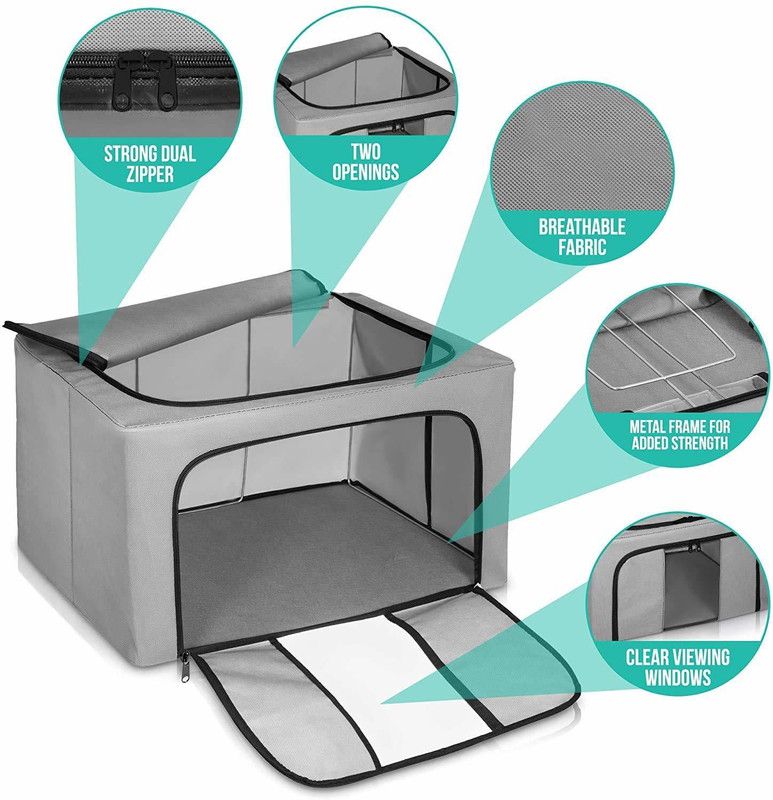 E Solutions WARDROBE ORGANISER/STORAGE BOX-228 (24LITERS) Poly-canvas Laundry Bag  (Multicolor)