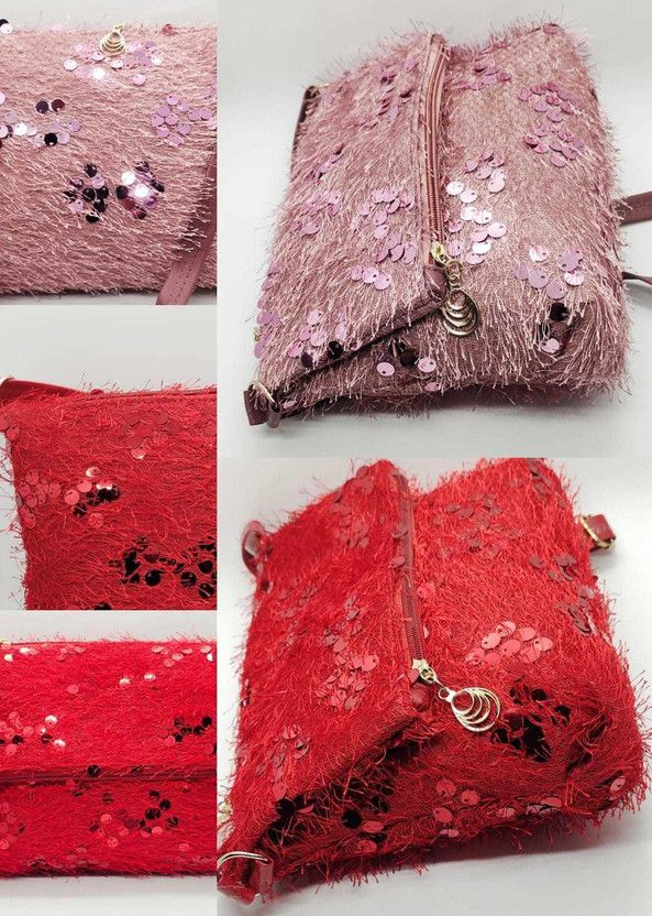 Red, Pink Women Sling Bag  (Pack of 2)