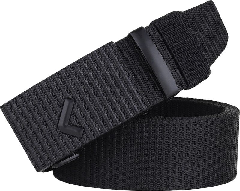 Men Casual Black Nylon Belt