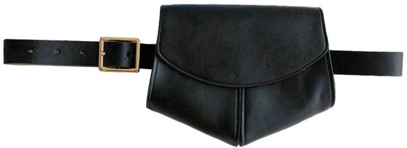 Cubern Serpentine Fanny Package Ladies Waist PU Leather Belt Handbag Serpentine Fanny Package Ladies Waist PU Leather Belt Handbag Female Mini Disc Waist Pack Luxury Handbags Feminine Designer bag (Black)  (Black)