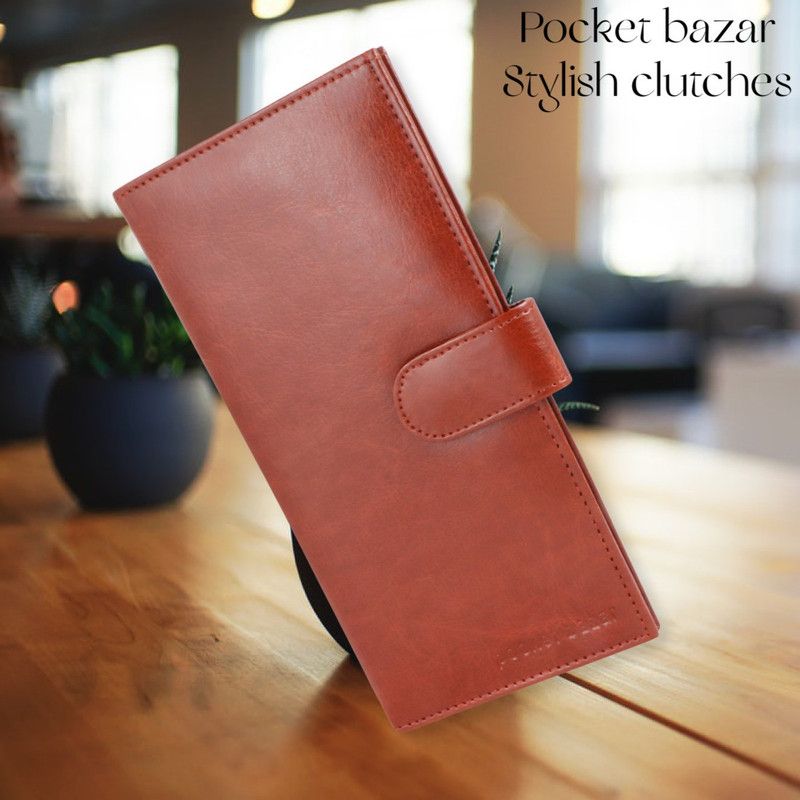 Casual Tan Clutch - Regular Size
