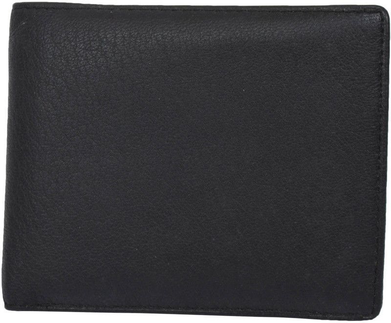 Boys Black Genuine Leather Wallet - Regular Size  (3 Card Slots)