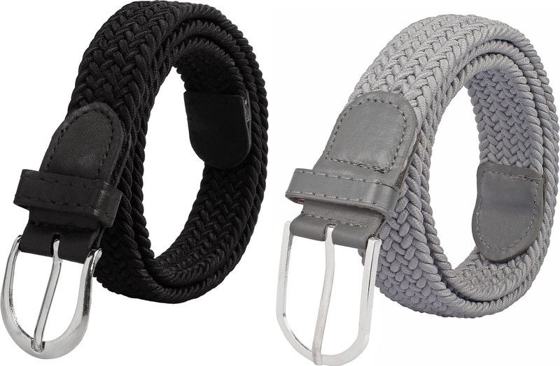 Women Casual Black, Grey Synthetic Belt