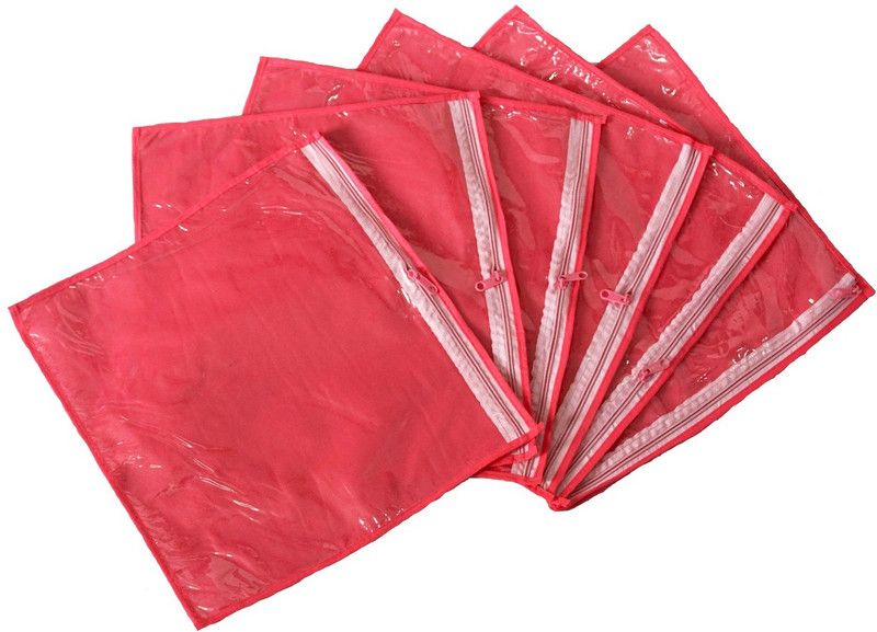 Prem Industries Saree Cover/ Lahenga Cover/ Wardrobe Organiser / Regular Clothes Bag Saree Cover/ Lahenga Cover/ Wardrobe Organiser / Regular Clothes Bag SK196  (Pink)