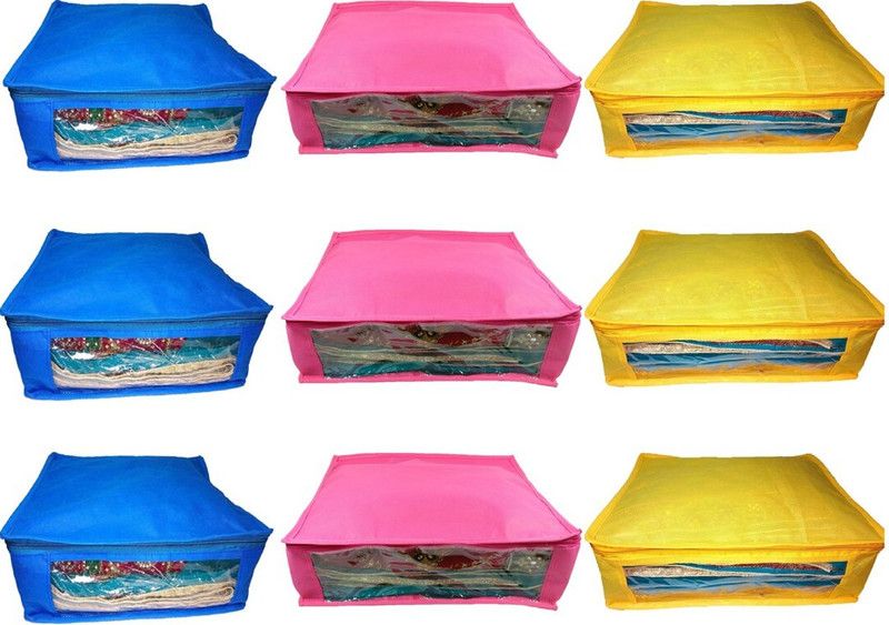 Aadhya Multipurpose combo of multipurpose non woven saree covers pack of 9  (Multicolor)