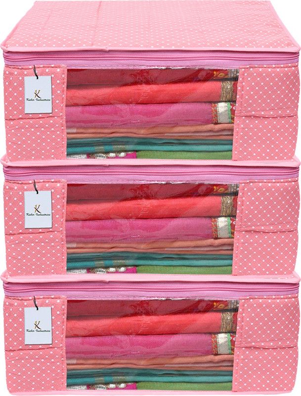 KUBER INDUSTRIES Saree Cover Quilted Saree Cover, Peach-CTKTC21331 CTKTC021331  (Peach)