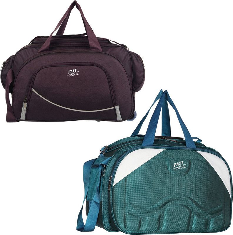 (Expandable) Combo of Waterproof Duffle Luggage with wheels Duffel Bag pack of 2 Duffel With Wheels (Strolley)