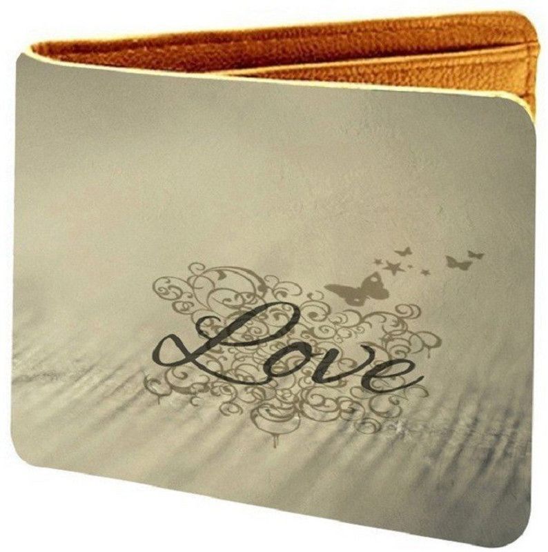 Men Beige Canvas Wallet - Regular Size  (5 Card Slots)