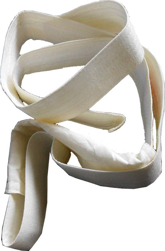 Men Casual White Fabric Belt