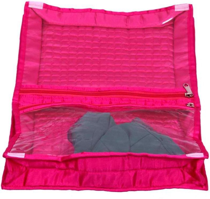 KUBER INDUSTRIES Designer Quilted Satin Lingerie Cover MKUSC132  (Pink)