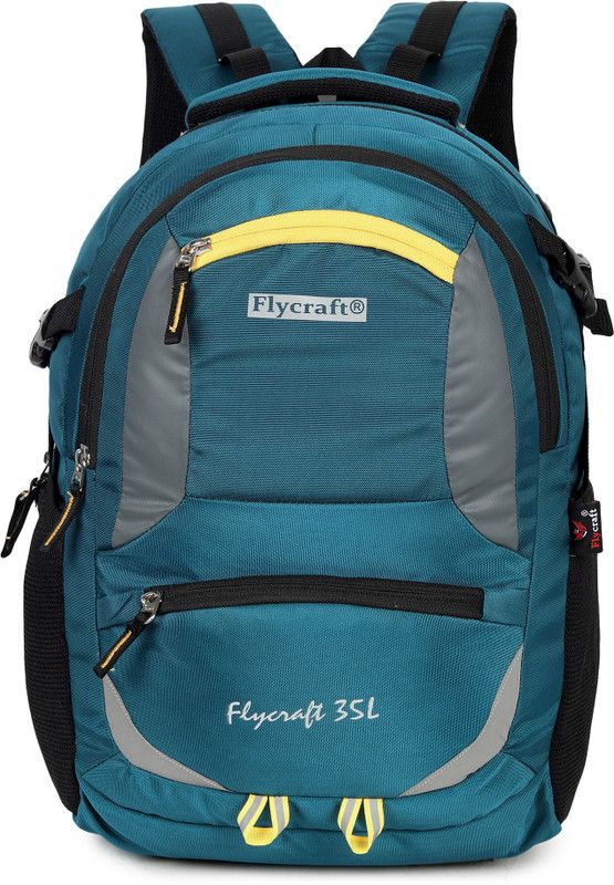 Large 35 L Laptop Backpack Spacy unisex backpack with rain cover and reflective strip  (Blue)