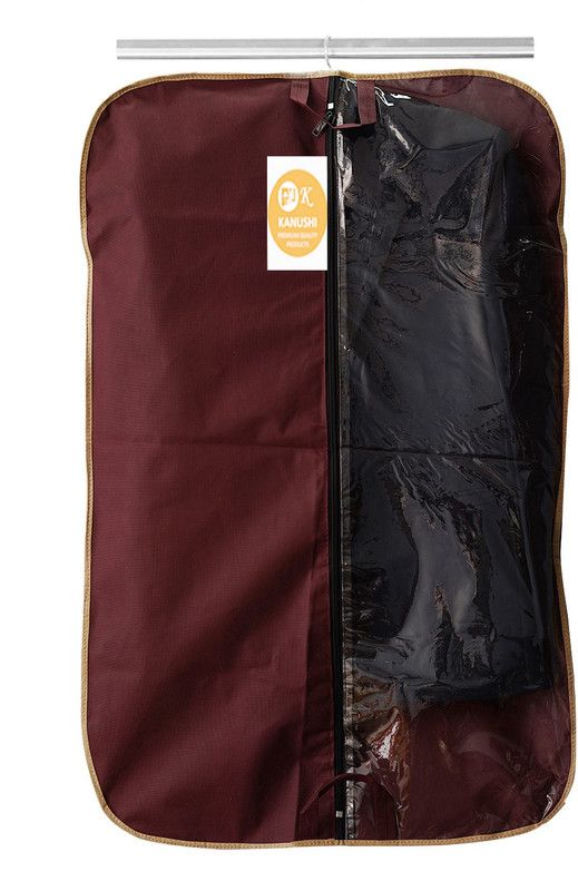 KANUSHI Foldable Coat Cover / Blazer Cover In Non Woven Fabric (Maroon) COAT-HALF-01-MAROON  (Maroon)