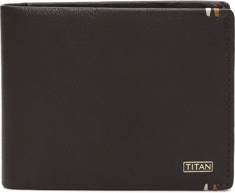 Men Formal Brown Genuine Leather RFID Wallet  (4 Card Slots)
