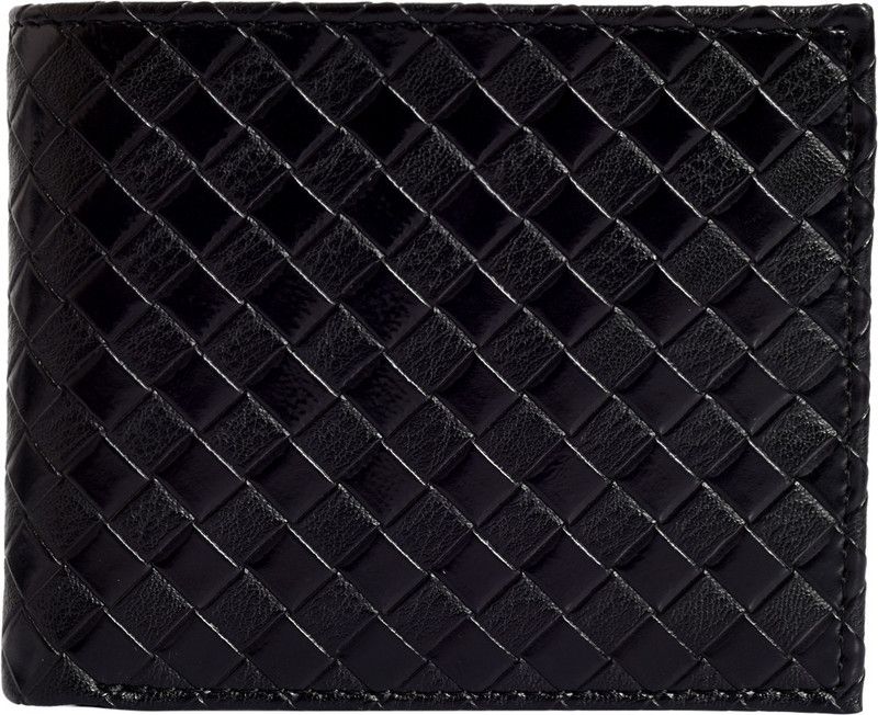Men Casual Black Artificial Leather Wallet - Mini  (7 Card Slots)