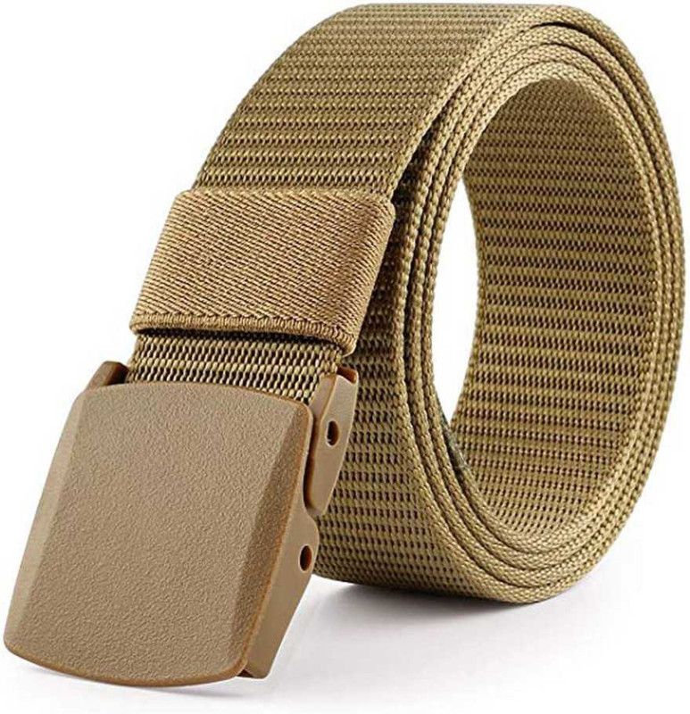 Men Casual Beige Nylon Belt