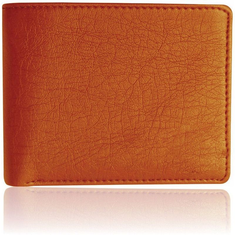 Men Casual Brown Artificial Leather Wallet - Mini  (6 Card Slots)