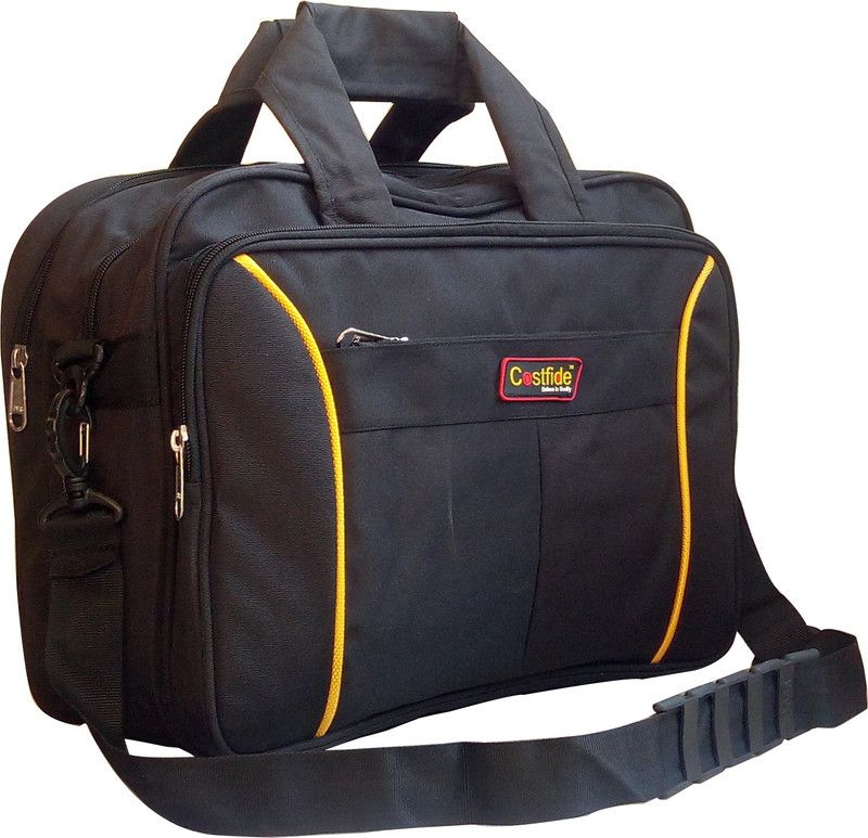 Men Black, Yellow Messenger Bag - Extra Spacious