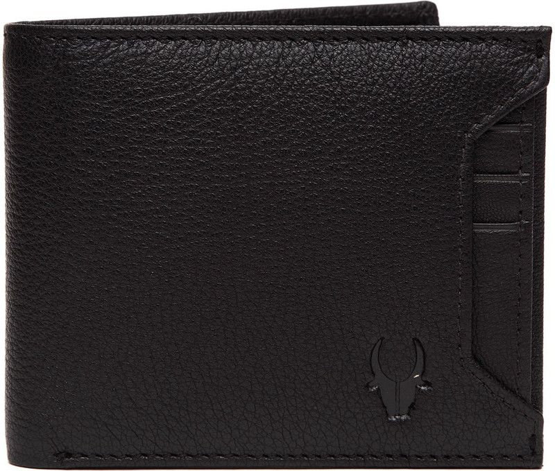 Men Casual, Formal Black Genuine Leather RFID Wallet - Regular Size  (5 Card Slots)
