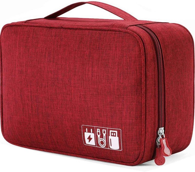 NIRVA Multi Purpose Travel Bag Makeup Bag Cosmetic Organizer Travel Toiletry Kit  (Red)