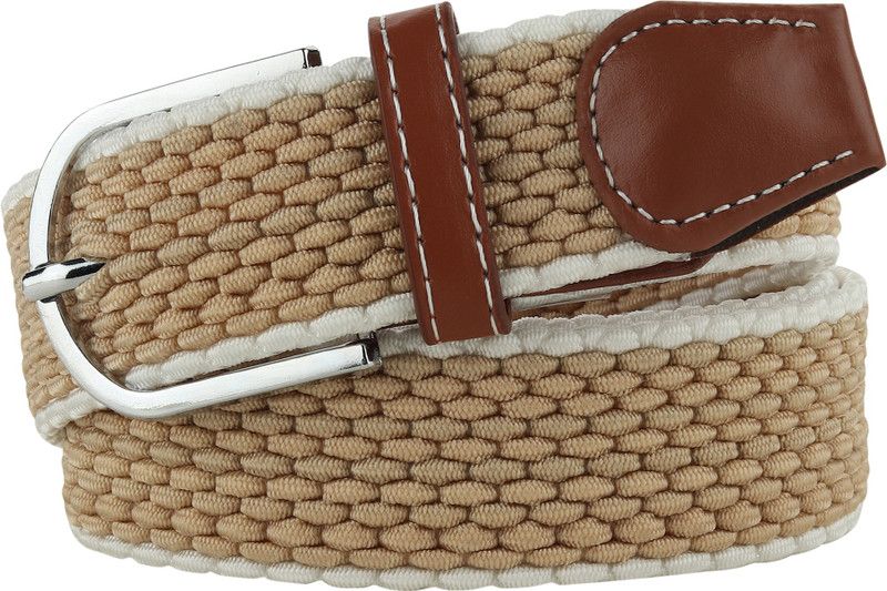 Men Casual Beige Canvas Belt