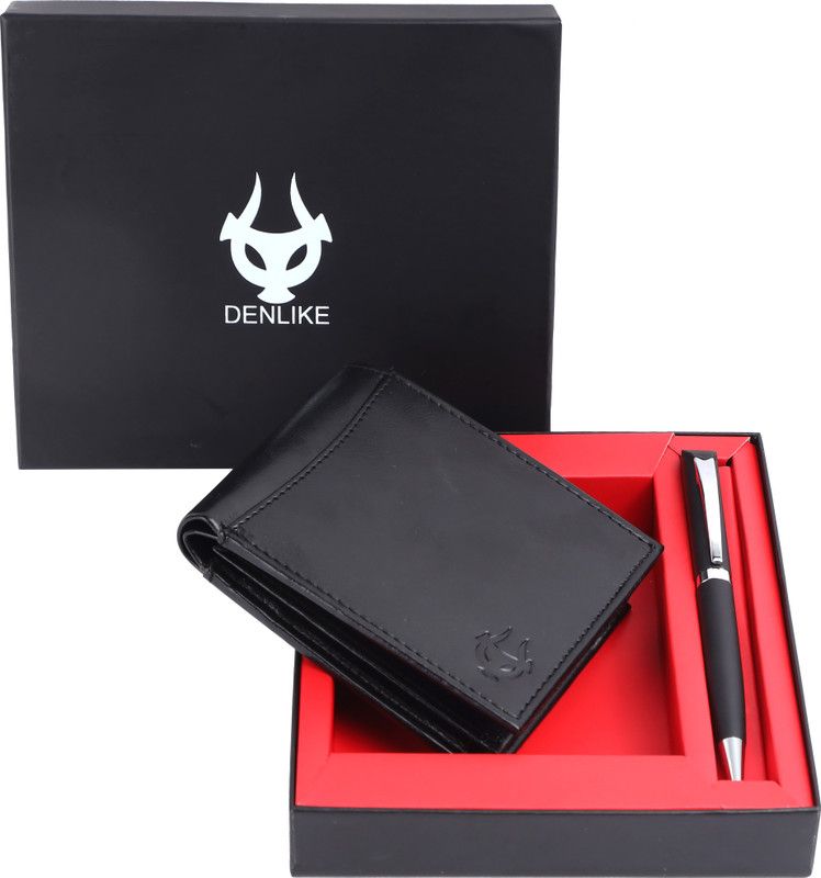 Men Black Artificial Leather RFID Wallet  (8 Card Slots, Pack of 2)
