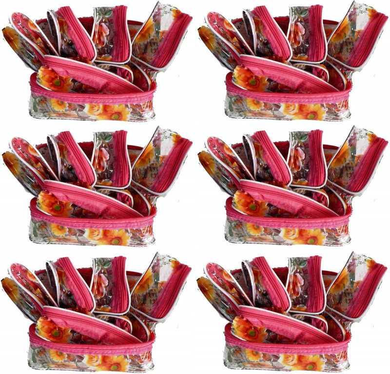 DeepSmart Multipurpose Floral Vanity makeup storage organizer Pouch (Multicolor) Set of 36 Travel Toiletry Kit  (Multicolor)