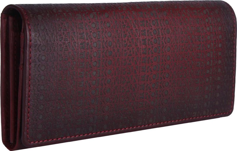 Women Red Genuine Leather Wallet - Mini  (8 Card Slots)