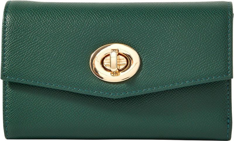 Women Casual Green Artificial Leather Wallet  (6 Card Slots)