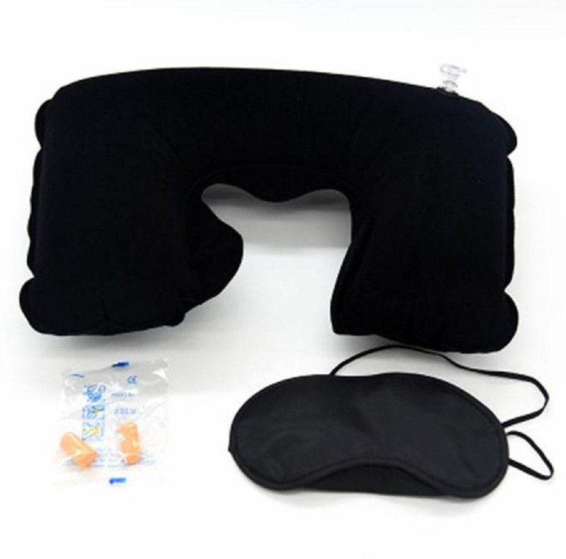 Aryshaa Travel Kit Neck Pillow Eye Shade and Ear Buds Neck Pillow & Eye Shade 3 in 1 Neck Pillow & Eye Shade  (multi color)
