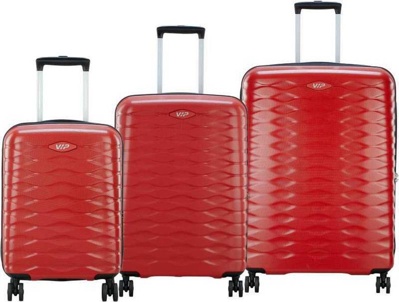 Hard Body Set of 3 Luggage - red trolly bag set of 3(55,65,75) - Red