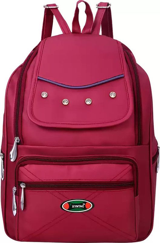 Female Student waterproof Bag 15 L Backpack  (Maroon)