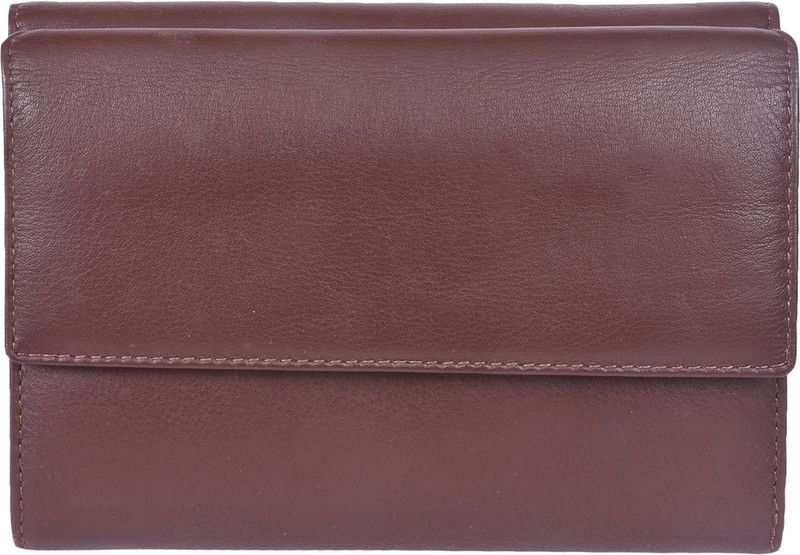 Women Evening/Party, Travel, Casual, Formal, Trendy Brown Genuine Leather Wallet - Regular Size  (10 Card Slots)