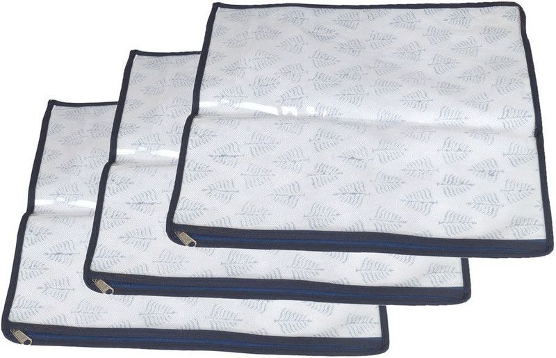 PRETTY KRAFTS Designer Saree Cover Single Exclusive Hand Printing (Set Of 3) P112  (White)