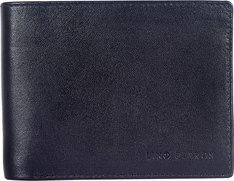 Men Black Genuine Leather Wallet - Mini