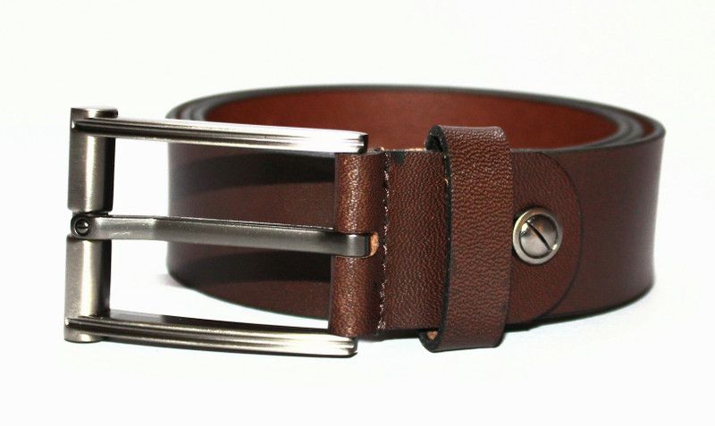 Men Casual, Party Brown Genuine Leather Belt